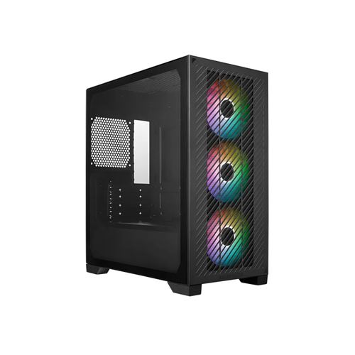 Boîtier PC Cooler Master Elite 301 mini tour noir ARGB avec panneau latéral verre trempé