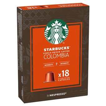 Capsules café Starbucks Nespresso Colombia X18