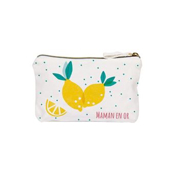 DRAEGER POCHETTE COTON CITRON MAMAN