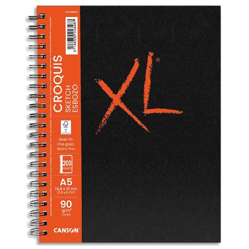 Carnet dessin Canson 100 feuilles XL Book Croquis Format A5 - Papier dessin  - Achat & prix