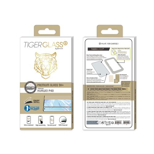 Verre trempé TigerGlass Plus antibactérien pour Huawei P40 Transparent