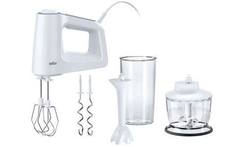 Braun HM 3135 WH Hand mixer 500 W Grey, White