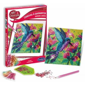 Kit créatif SentoSphère Art et créations Canevas à diamanter Colibri