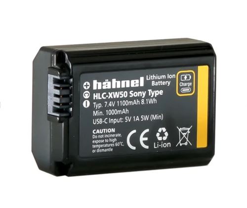 Batterie Hähnel Ultra HLC-XW50 – Type USB-C Pour Appareil Photo Sony