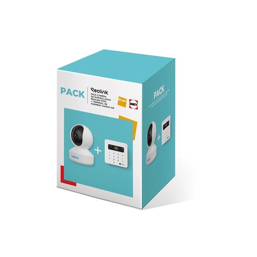 Pack Caméra de surveillance connectée Reolink E330 intérieure Blanc + Terminal de paiement Sumup Air Blanc