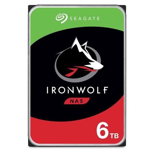Seagate IronWolf ST6000VN0033 - Vaste schijf - 6 TB - intern - 3.5 - SATA 6Gb/s - 7200 tpm -buffer: 256 MB