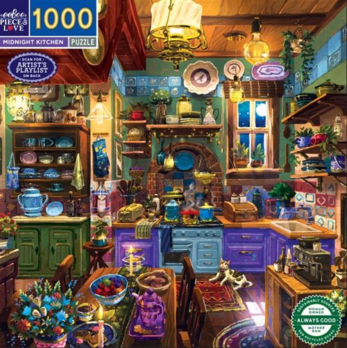 Puzzle 1000 pièces Eeboo Midnight Kitchen