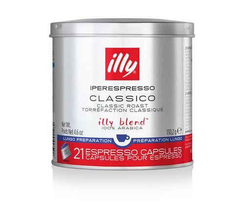 Boîte avec 21 capsules café Illy Iperespresso Lungo