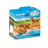 Playmobil – Famille De Lions Avec Végétation – Parc Animalier 70343 – Dès 3 Ans
