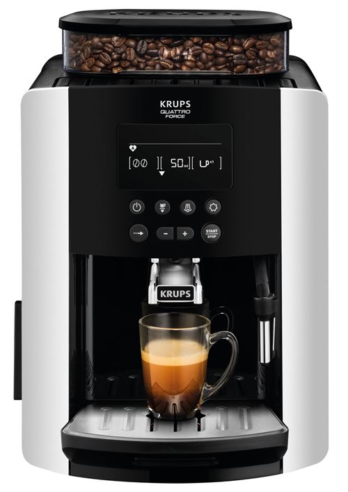 Krups espresseria silver machine a café broyeur grain ecran lcd quattro  force cafetiere expresso cappuccinos yy3069fd KRUPS