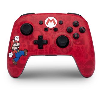 Manette sans fil améliorée pour Nintendo Switch PowerA Here we go Mario Rouge