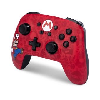 Manette sans fil améliorée pour Nintendo Switch PowerA Here we go Mario Rouge