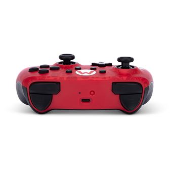 Manette sans fil améliorée pour Nintendo Switch PowerA Here we go Mario Rouge