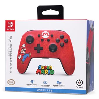 Manette sans fil améliorée pour Nintendo Switch PowerA Here we go Mario Rouge