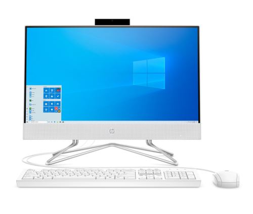 PC Tout en un HP 22-df0097nf 21,5 Intel Core i3 4 Go RAM 128 Go SSD + 1 To SATA Blanc neige