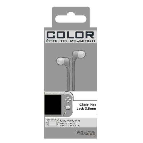Ecouteurs intra-auriculaires Alpha Omega Players Gris pour Switch Lite