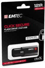 Clé USB 3.2 Gen 1 Emtec Click Secure 128 Go Noir