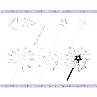Coffret Dessin Janod Step By Step – 20 Modèles Pas à Pas + Feutres Pailletés, Dès 6 Ans
