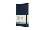 Agenda semainier Moleskine Grand format Couverture rigide 2022 Bleu saphir