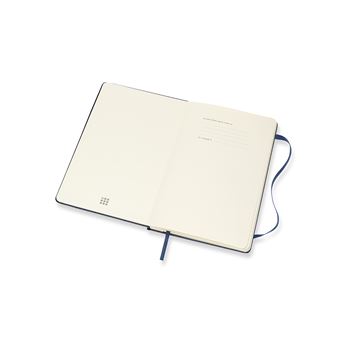 Agenda semainier Moleskine Grand format Couverture rigide 2022 Bleu saphir