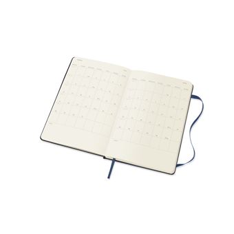 Agenda semainier Moleskine Grand format Couverture rigide 2022 Bleu saphir