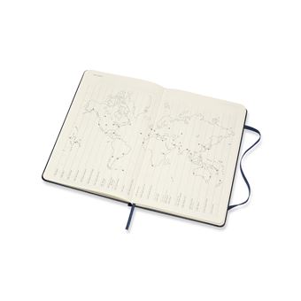 Agenda semainier Moleskine Grand format Couverture rigide 2022 Bleu saphir