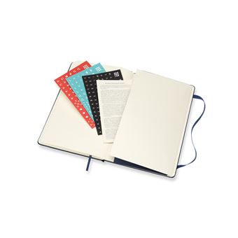 Agenda semainier Moleskine Grand format Couverture rigide 2022 Bleu saphir