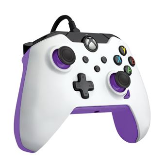 Manette filaire Pdp pour Xbox et PC Blanc et violet