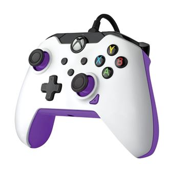 Manette filaire Pdp pour Xbox et PC Blanc et violet