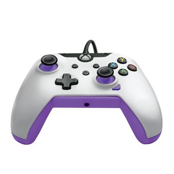 Manette filaire Pdp pour Xbox et PC Blanc et violet