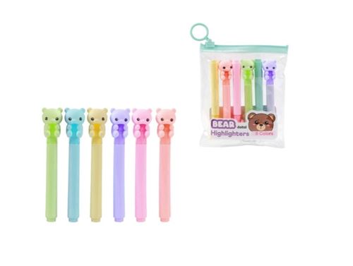 Étui de 6 Mini surligneurs Itotal Ours