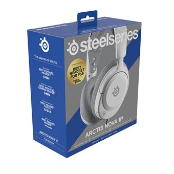 SteelSeries Arctis Nova 1P - Micro-casque - circum-aural - filaire - jack 3,5mm - blanc - pour Nintendo Switch; Sony PlayStation 4, Sony PlayStation 5