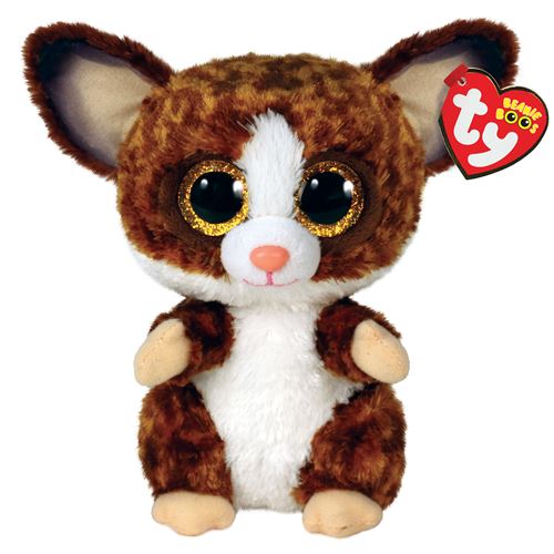 Peluche Ty Beanie Boo's Medium Binky Le Galagos Marron et Blanc