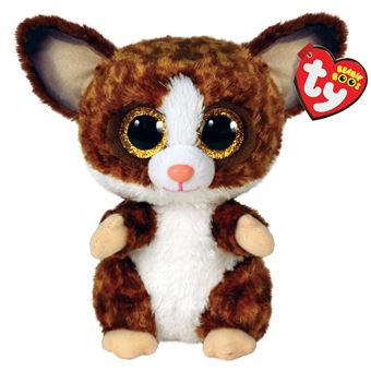 Peluche Ty Beanie Boo's Medium Binky Le Galagos Marron et Blanc