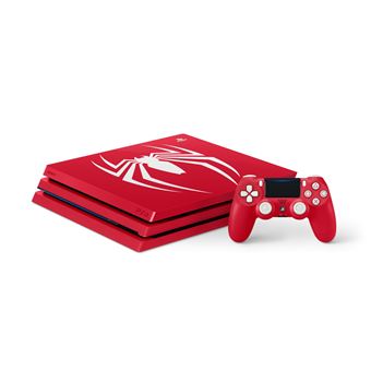 Console Sony PS 4 Pro 1 To Rouge + Manette DualShock Edition Spéciale Marvel’s Spider-man