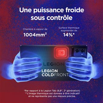 Lenovo Legion Tab ZAEF - Tablette - Android 14 ou versions plus récentes - 256 Go UFS card - 8.8" LTPS (2560 x 1600) - hôte USB - gris eclipse