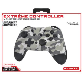 Manette sans fil Alpha Omega Players Bluetooth Camouflage pour Nintendo Switch