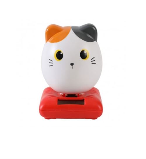 Minuteur Itotal Solar Chat Blanc et Orange