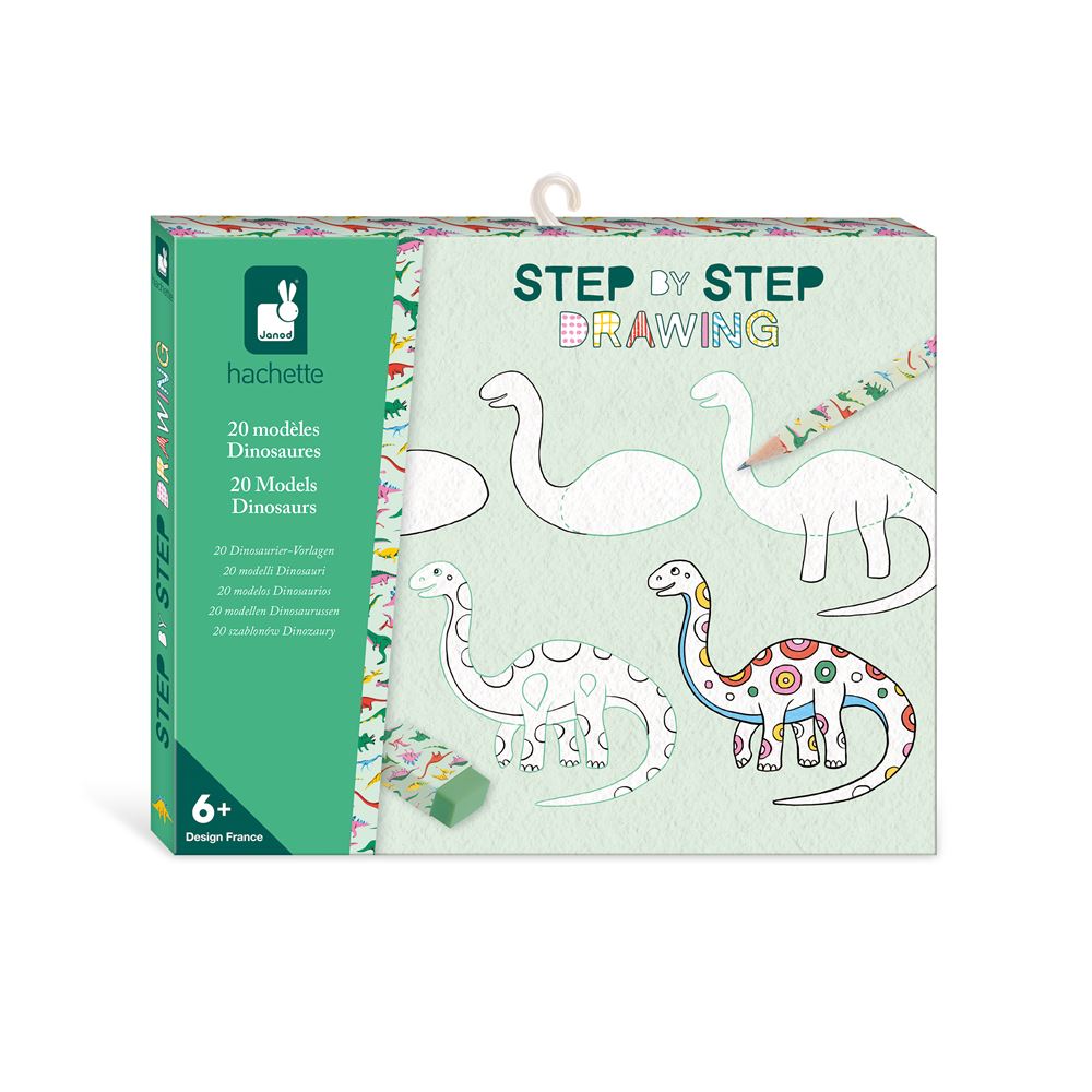 Janod Kit Dessin Kawaii - Apprendre à Dessiner 20 Modèles étape Par étape - Inclus Crayon, Gomme Et Feuilles - Dès 6 Ans