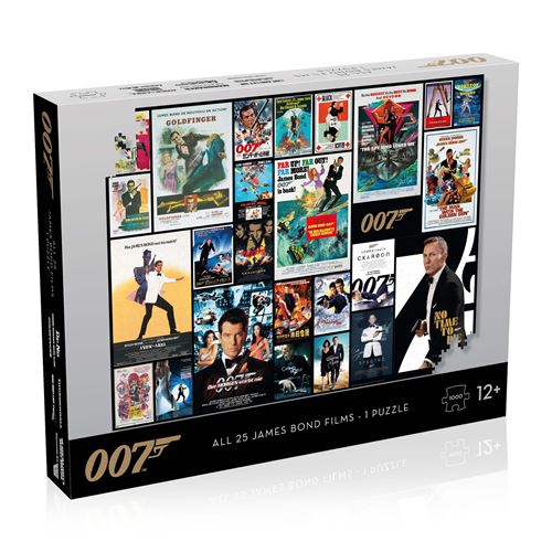 Puzzle 1000 pièces Winning Moves James Bond Affiches de Films