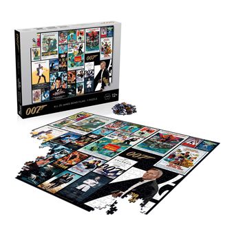 Puzzle 1000 pièces Winning Moves James Bond Affiches de Films