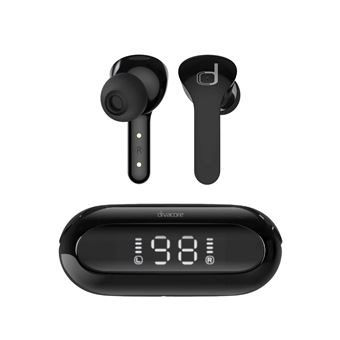 Ecouteurs intra-auriculaires sans fil Bluetooth Divacore Twist avec réduction de bruit ENC Noir