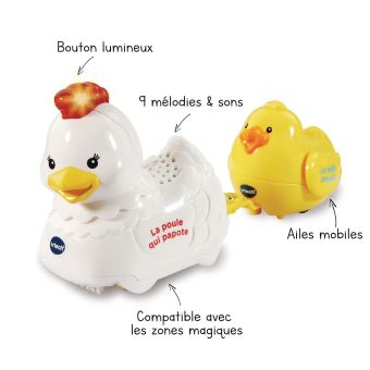Tut Tut Animo Vtech Cocotte la poule qui papote et Picotin le bébé poussin