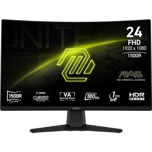 Msi Noir Mag 242C Écran Plat De Pc 59,9 Cm (23.6 ) 1920 X 1080 Pixels Full Hd Lcd - Neuf - Image 4