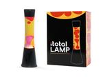 Lampe à poser Itotal Lave Base Noire Liquide Jaune Cire Rouge 30 W 40 cm