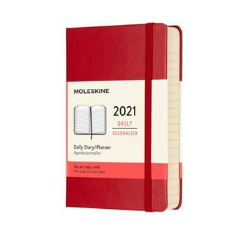 Agenda 2021 journalier Moleskine Rigide petit format Rouge