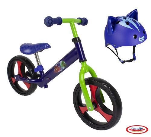 Draisienne Pyjamasques et casque avec oreilles Bleu et Vert