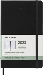 Agenda scolaire Moleskine 2022 2023 Semainier grand format Rigide Noir