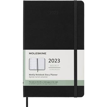 Agenda scolaire Moleskine 2022 2023 Semainier grand format Rigide Noir