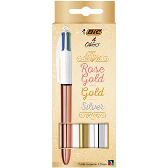 Coffret de 3 Stylos à bille Bic 4 couleurs Edition Shine